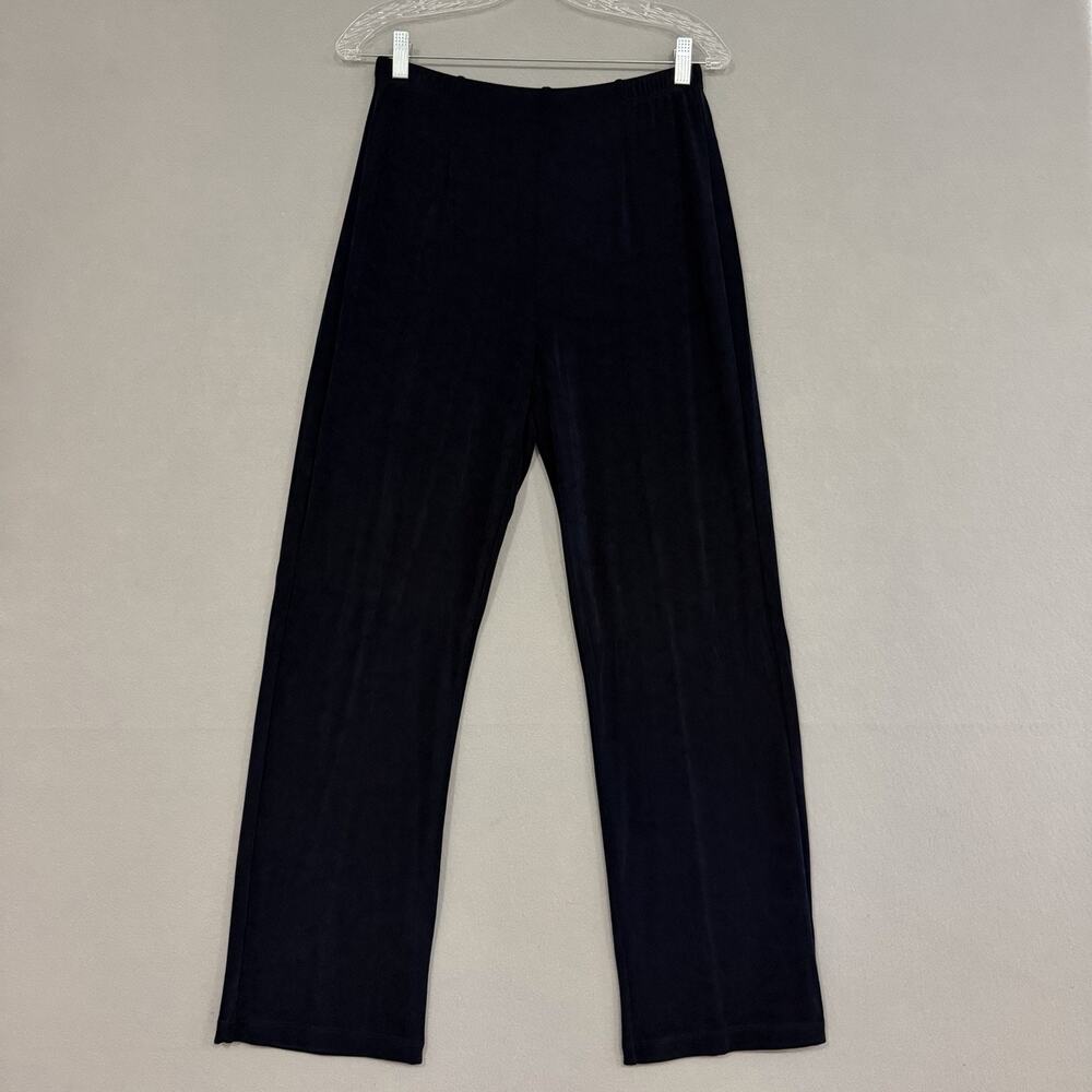 NEW Chicos Travelers No Tummy Pant Size 1/Medium Navy Blue Pull On Stretch